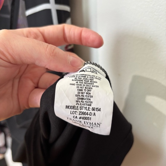 ✨Frank Lyman Polka Dot Floral Overlay Dress - Size 6 - Picture 4 of 7